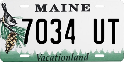 ME license plate 7034UT