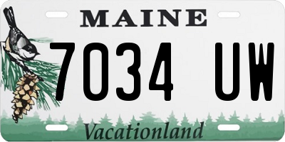 ME license plate 7034UW