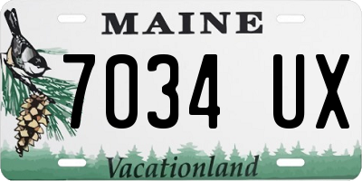 ME license plate 7034UX
