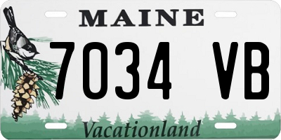 ME license plate 7034VB