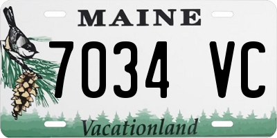 ME license plate 7034VC