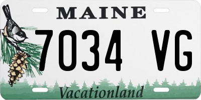 ME license plate 7034VG