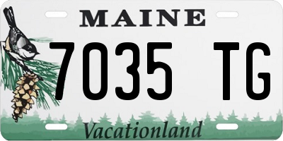 ME license plate 7035TG
