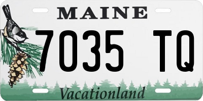 ME license plate 7035TQ