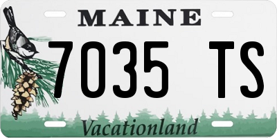 ME license plate 7035TS