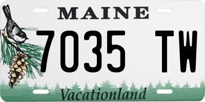 ME license plate 7035TW