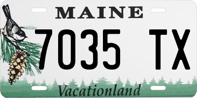 ME license plate 7035TX