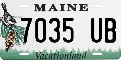 ME license plate 7035UB