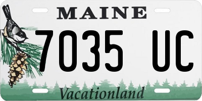 ME license plate 7035UC