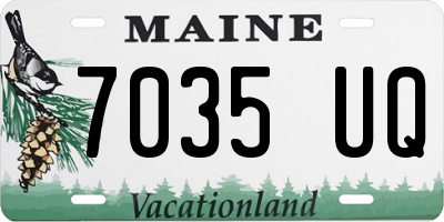ME license plate 7035UQ