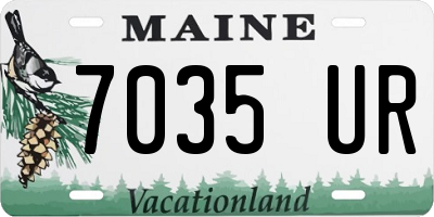 ME license plate 7035UR