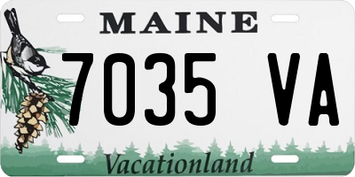 ME license plate 7035VA