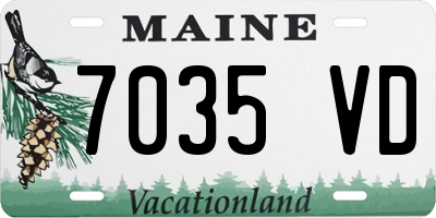 ME license plate 7035VD