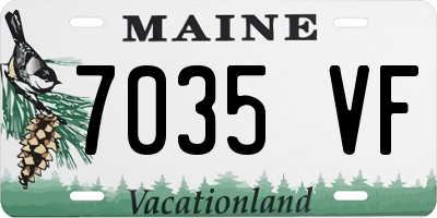 ME license plate 7035VF