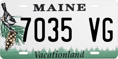 ME license plate 7035VG