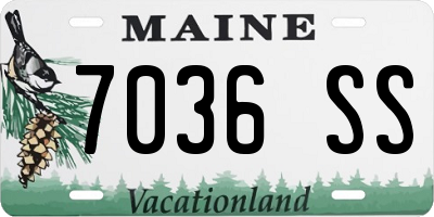 ME license plate 7036SS