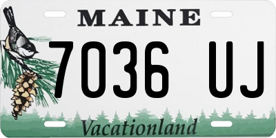 ME license plate 7036UJ