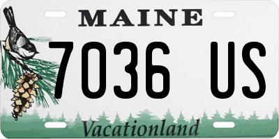 ME license plate 7036US