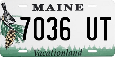 ME license plate 7036UT