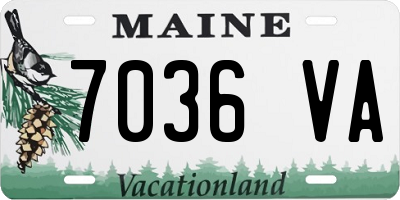 ME license plate 7036VA