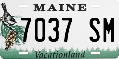 ME license plate 7037SM