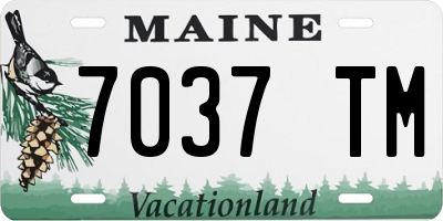 ME license plate 7037TM