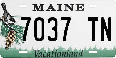 ME license plate 7037TN