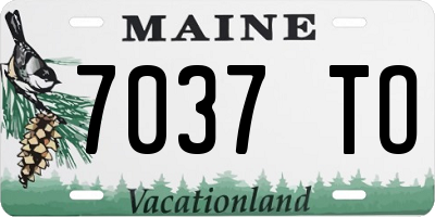ME license plate 7037TO