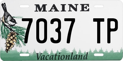 ME license plate 7037TP