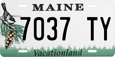 ME license plate 7037TY