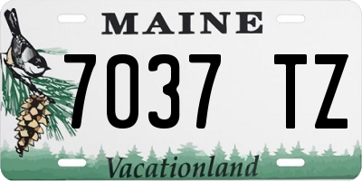 ME license plate 7037TZ