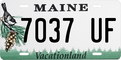 ME license plate 7037UF