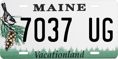 ME license plate 7037UG