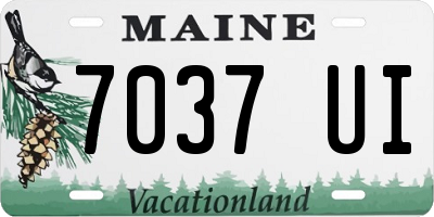 ME license plate 7037UI