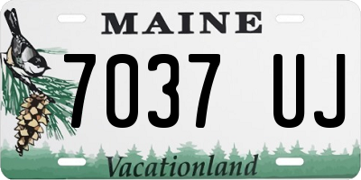 ME license plate 7037UJ