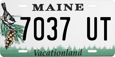 ME license plate 7037UT