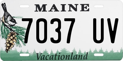 ME license plate 7037UV