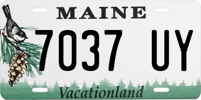 ME license plate 7037UY