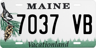ME license plate 7037VB