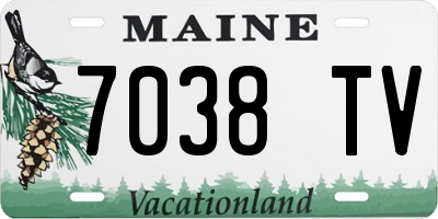 ME license plate 7038TV