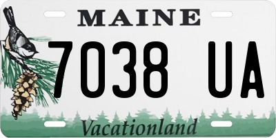 ME license plate 7038UA