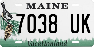 ME license plate 7038UK