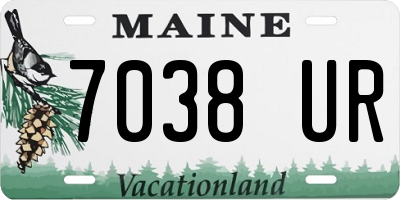 ME license plate 7038UR