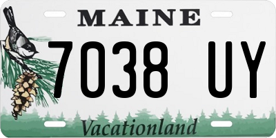 ME license plate 7038UY