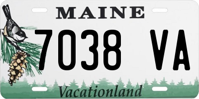 ME license plate 7038VA