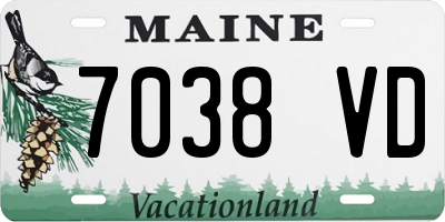 ME license plate 7038VD