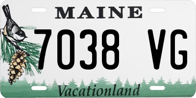 ME license plate 7038VG