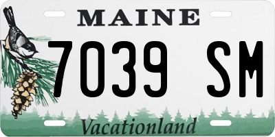 ME license plate 7039SM