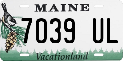 ME license plate 7039UL