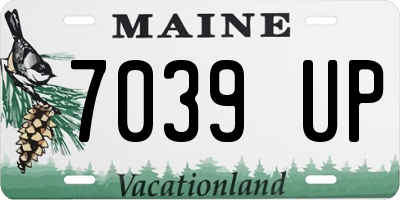 ME license plate 7039UP